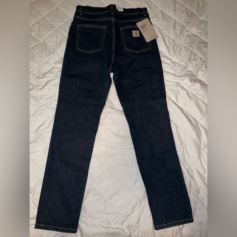 Cahartt WIP Revolt Jean Blue Denim 33x32 Pre-Owned VINTAGE LOOK